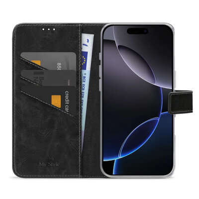 My Style Flex Wallet iPhone 16 Pro Max hoesje zwart