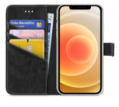 My Style Flex Wallet iPhone 12 Pro / iPhone 12 hoesje zwart