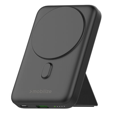Mobilize MagSafe powerbank met stand 10000 mAh zwart