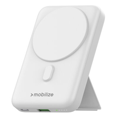 Mobilize MagSafe powerbank met stand 10000 mAh wit