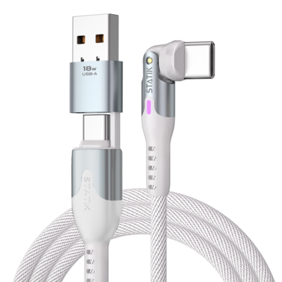 Statik PowerPivot USB-C naar USB-C kabel 200 cm wit