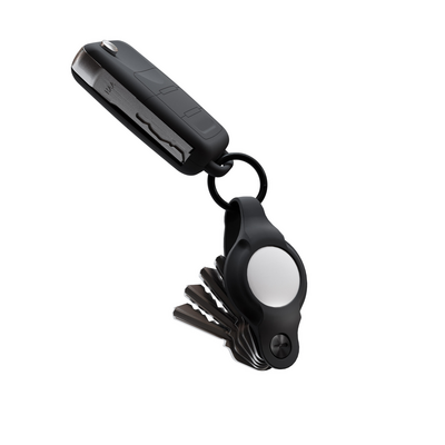 KeySmart Air Flex siliconen AirTag sleutelhouder zwart