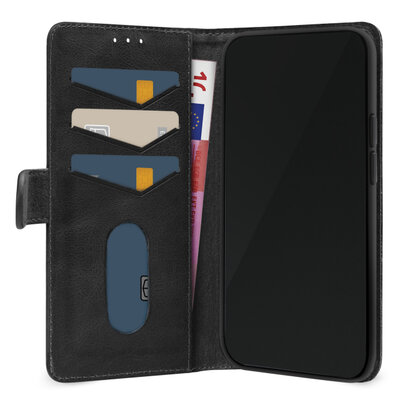 Mobilize leren Wallet iPhone 17 Pro hoesje zwart