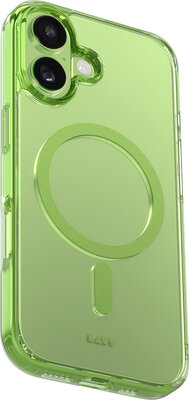 LAUT Crystal Fluro MagSafe iPhone 17 hoesje groen