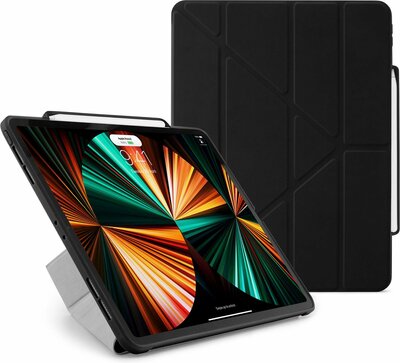 Pipetto Origami Pencil iPad Pro 2022 / 2021 12,9 inch hoesje zwart