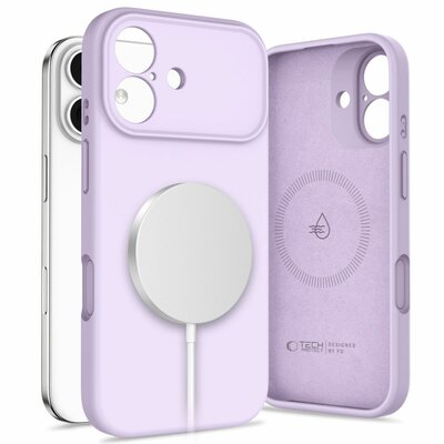 TechProtection Silicone MagSafe iPhone 17 hoesje paars