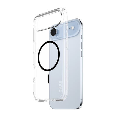 PanzerGlass CARE Urban Combat MagSafe iPhone 17 Air hoesje doorzichtig zwart