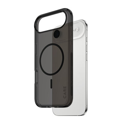 PanzerGlass CARE Urban Combat MagSafe iPhone 17 Air hoesje doorzichtig smokey zwart
