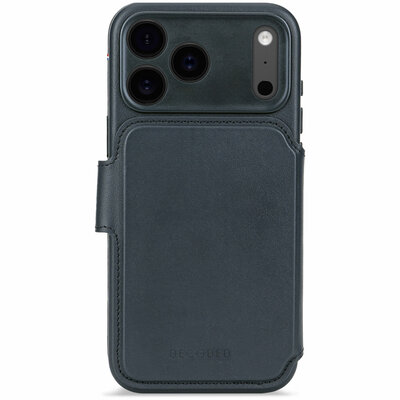 Decoded Leather Detachable 2 in 1&nbsp;Wallet iPhone 17 Pro hoesje navy