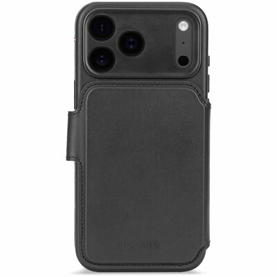 Decoded Leather Detachable 2 in 1&nbsp;Wallet iPhone 17 Pro Max hoesje zwart
