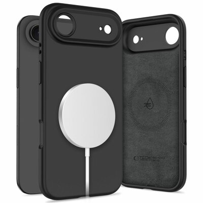 TechProtection Silicone MagSafe iPhone 17 Air hoesje zwart