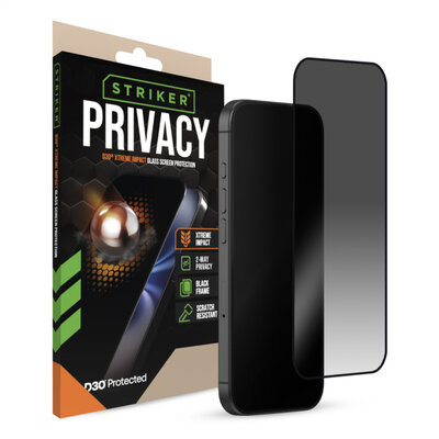 Striker D30 Xtreme Impact Privacy iPhone Air glazen screenprotector