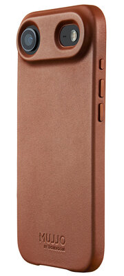 Mujjo Full Leather iPhone 17 Air hoesje tan