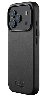 Mujjo Full Leather iPhone 17 Pro hoesje zwart