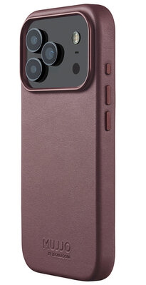 Mujjo Full Leather iPhone 17 Pro hoesje rood