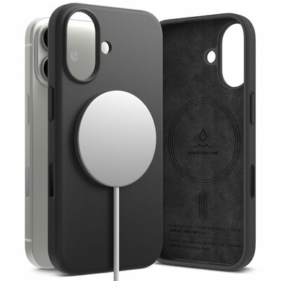 Ringke Siliconen MagSafe iPhone 17 hoesje zwart