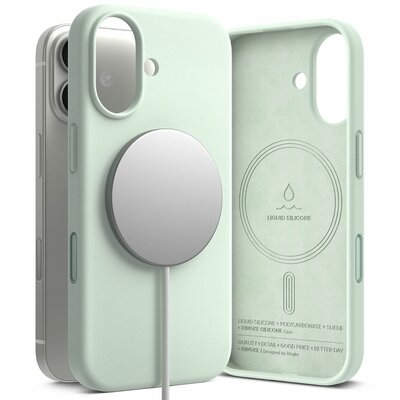Ringke Siliconen MagSafe iPhone 17 hoesje mint