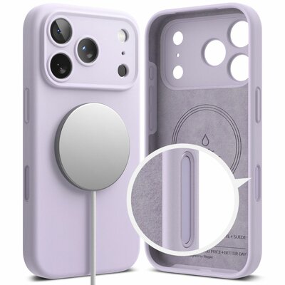 Ringke Siliconen MagSafe iPhone 17 Pro Max hoesje paars