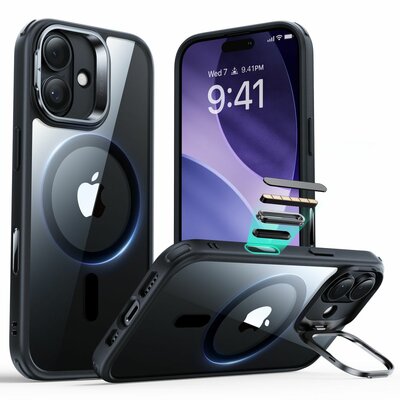 ESR Classic Hybrid Stand CC iPhone 17 hoesje zwart