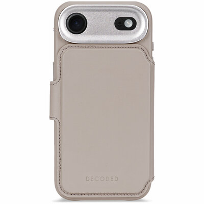 Decoded Leather Detachable 2 in 1&nbsp;Wallet iPhone 17 Air hoesje beige