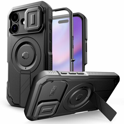 TechProtection Kevlar MagSafe iPhone 17 hoesje zwart