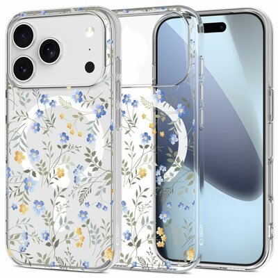 TechProtection Air MagSafe iPhone 17 Pro Max hoesje flowers