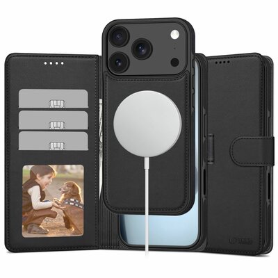 TechProtection MagSafe Wallet iPhone 17 Pro hoesje zwart