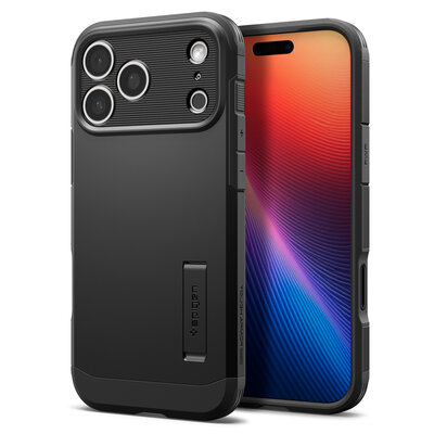 Spigen Tough Armor T MagSafe iPhone 17 Pro Max hoesje zwart
