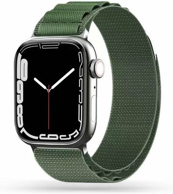 TechProtection Nylon Apple Watch 42 / 41 / 40 mm bandje groen