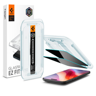 Spigen GlastR EZ Fit Privacy iPhone 17 Air glazen screenprotector 2 pack