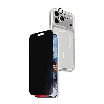 PanzerGlass Privacy 3 in 1 bundel iPhone 17 Pro Max hoesje screen en camera protector