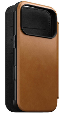 Nomad Modern Leather Folio iPhone 17 Pro Max hoesje tan