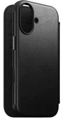 Nomad Modern Leather Folio iPhone 17 hoesje zwart
