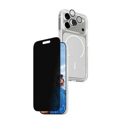 PanzerGlass Privacy 3 in 1 bundel iPhone 17 Pro hoesje screen en camera protector