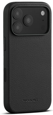 Woolnut leren MagSafe iPhone 17 Pro hoesje zwart