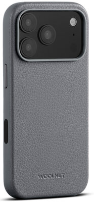 Woolnut leren MagSafe iPhone 17 Pro hoesje grijs