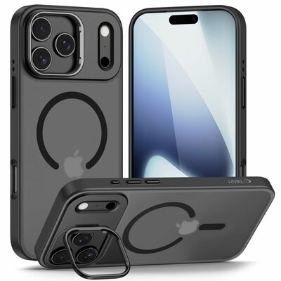 TechProtection MagStand MagSafe iPhone 17 Pro Max hoesje zwart