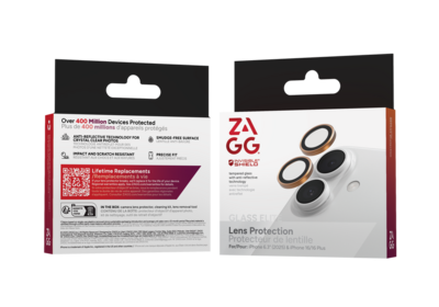 ZAGG InvisibleShield iPhone 17 camera protector oranje