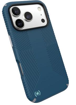 Speck Presidio 2 Grip MagSafe iPhone 17 Pro hoesje blauw