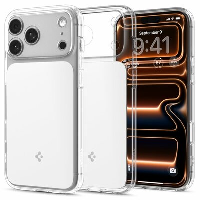 Spigen Ultra Hybrid T MagSafe iPhone 17 Pro hoesje wit
