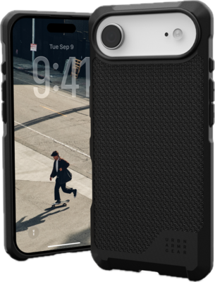 UAG Metropolis LT MagSafe iPhone 17 Air hoesje kevlar zwart