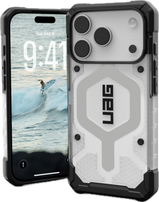 UAG Pathfinder MagSafe iPhone 17 Pro hoesje doorzichtig zilver