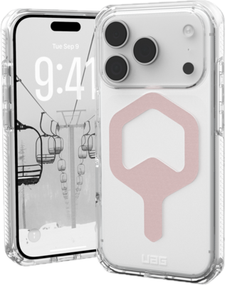 UAG Plyo MagSafe iPhone 17 Pro hoesje doorzichtig roze 