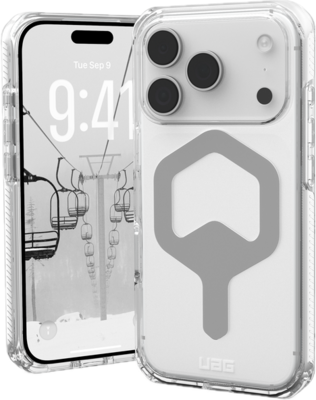 UAG Plyo MagSafe iPhone 17 Pro Max hoesje doorzichtig zilver