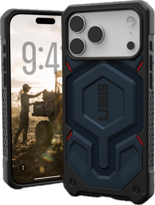 UAG Monarch Pro iPhone 17 Pro Max hoesje kevlar blauw