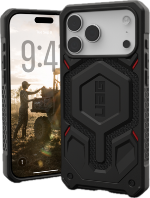 UAG Monarch Pro iPhone 17 Pro Max hoesje kevlar zwart