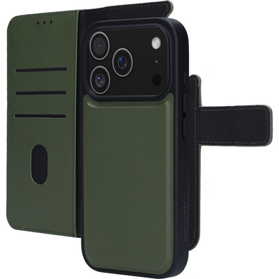 Mobiparts leren 2 in 1 Wallet iPhone 17 Pro hoesje groen