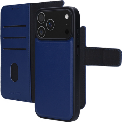 Mobiparts leren 2 in 1 Wallet iPhone 17 Pro Max hoesje blauw