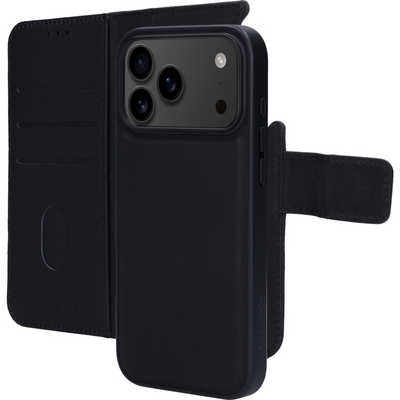 Mobiparts leren 2 in 1 Wallet iPhone 17 Pro Max hoesje zwart