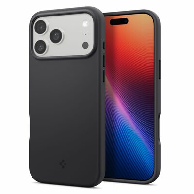 Spigen Silicone Fit MagSafe iPhone 17 Pro hoesje zwart